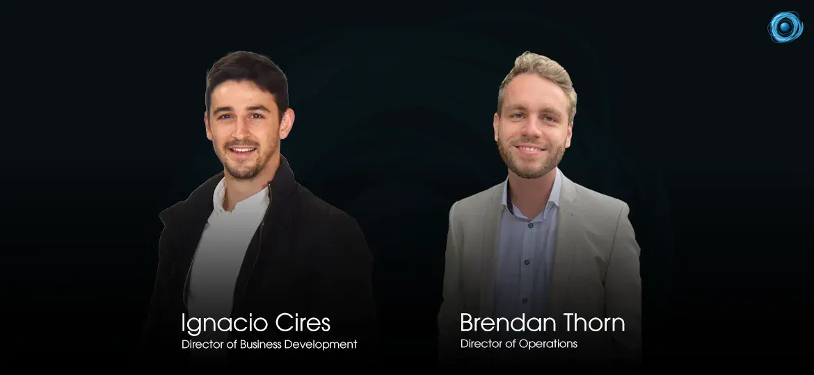 Portrait of Ignacio Cires and Brendan Thorn, directors at NorthStar Earth & Space.