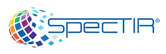 specTIR logo with a multicolour segmented globe icon representing spectral imaging technology